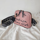 Women PU Leather Messenger Bags Girls Wide Shoulder Crossbody Bag Phone Purse