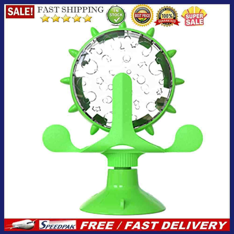 Teasing Turntable Interact Pet Cat Teasing Puzzle Play Game Feeding Leakage