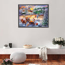 Diamond Painting 5D Full Round Drill Mosaic DIY Outdoor Night View Art Decor Kit