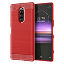 For Sony XPERIA 1(XZ4) Phone Case Shell Guard Soft TPU Carbon Fiber Back Cover