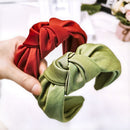 Solid Color Hair Bands Hair Accessories Cross Knot Hair Hoop Satin Head Band