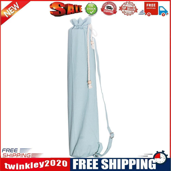 Portable Yoga Mat Storage Bag Fitness Pilates Mat Carrier Bags (Light Blue)
