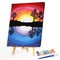 Hand Painted Drawing DIY Art Canvas Oil Kit Paint By Numbers Scenery Decor Gi