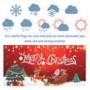 Christmas Flag Holiday Banner with Santa Claus / Sleigh / Deer / Christmas Tree