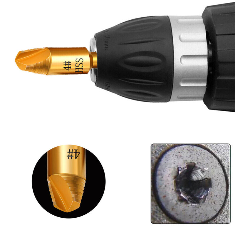 5pcs HSS 4241 Broken Screw Extractor Hex Handle Damaged Screw Bolt Remover Newly