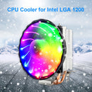 SNOWMAN 2 Heat Pipes CPU Cooler PC Quiet Radiator for Intel LGA (4 Pin RGB)