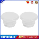 2pcs Bicycle Handlebar Plug Plastic Mountain Bike Grips End Covers (White)