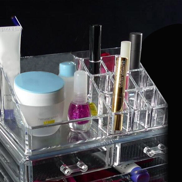 Acrylic Cosmetic Organizer Drawer Makeup Case Storage Insert Holder Desk Box N