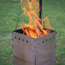 Stainless Steel Picnic Wood Charcoal Burning Stoves Campfire BBQ Barbecue Stove