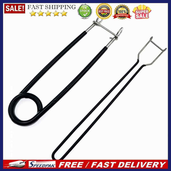 2x Portable Stainless Steel Fish Mouth Opener Jaw Spreader Hook Lock Remove