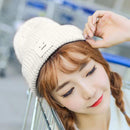 Winter Women Men Knit Ski Beanie Ball Wool Cuff Hat Ski Cap (White)