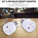 E27 to Regular US Plug Light Fixture Bulb Base Polarized Lamp Socket Adapter