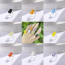 Girl Women Accessories Creativity Transparent Bear Rings Acrylic Ring Colorful