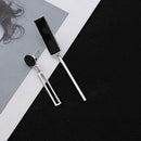 Rectangle Asymmetry Eardrop Women Jewelry Crystal Earrings Geometric Dangler