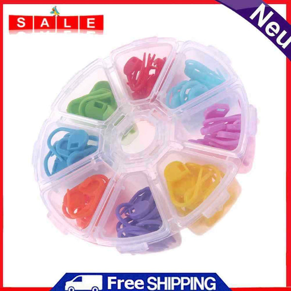 Crochet 104pcs/Box 8 Colors Mini Case Knitting Accessories Locking Stapling Art