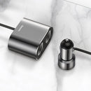 Baseus 5V/3.1A 2 USB Fast Charging Car Lighter Socket Splitter (Black) Newly