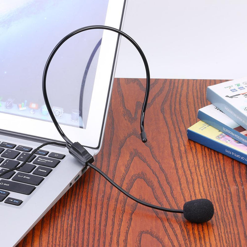 1.1m Head Mounted Microphone 3.5mm Wired Headset Mic for Teacher Guide Speech