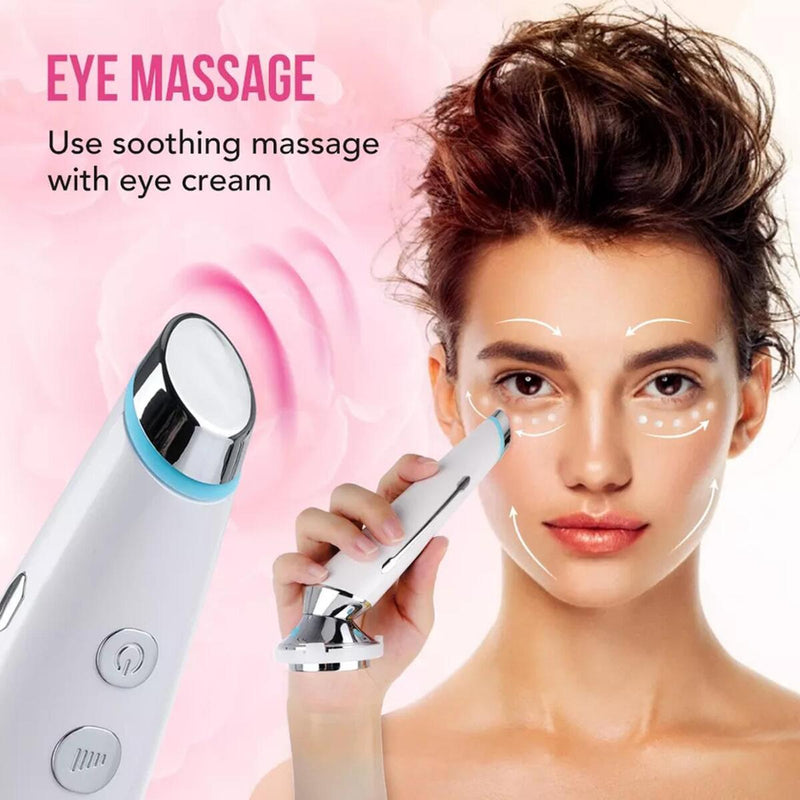 Facial Massager LED light therapy Vibration Hot Cool Treatment Skin Care.