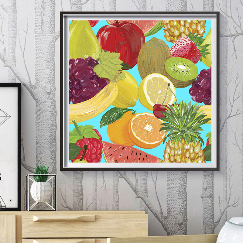 5D Kit Mosaic Art DIY Diamond Full Round Drill Painting Fruit Wall Decor