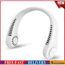 Mini Neck Fan USB Rechargeable Bladeless Fan Neck Air Conditioner (White)