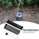 Outdoor Camping Hanging Cooking Pot Campfire Picnic Bonfire Tripod Equipment