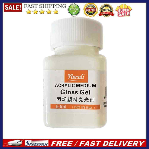60ml Acrylic Medium Gloss Gel for Oil Paint Polish Drawing Painting Pigment Art