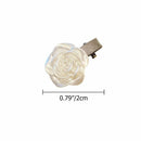 Milk White Color Girls Camellia Hair Accessories Barrettes Slid Clip Hairpin