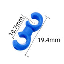 10pcs Bicycle Brake Gear Cable S Style Clips Hose Guide Line Hook (Blue) Newly