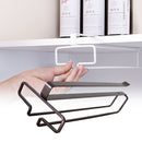 Metal Wine Rack Glass Holder Hanging Shelf Goblet Store Organizer (Black) Newly