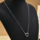 Choker Accessories Heart Pendant LOVE Charm Necklace Stainless Steel Chain