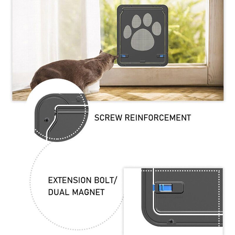 Lockable Dog Cat Door Security Flap ABS Gate Pet Anti-bite Indoor Barrier Newly