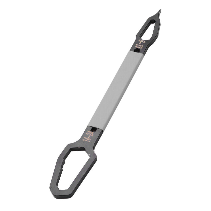 6-24mm Double-Head Wrench Multifunctional Self-Tightening Spanner (Black)