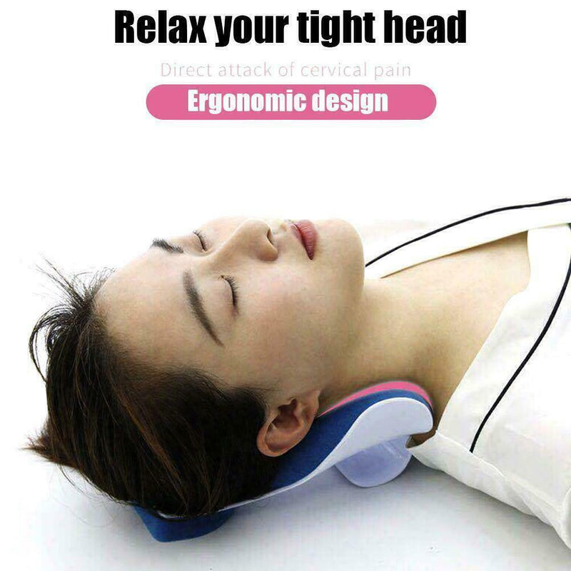 Neck And Shoulder Relaxer Pillow Pain Relief Cervical Supporter Spine M0D2
