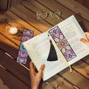 2pcs DIY Diamond Painting Leather Bookmark Special Shape Drill Tassel Art Crafts