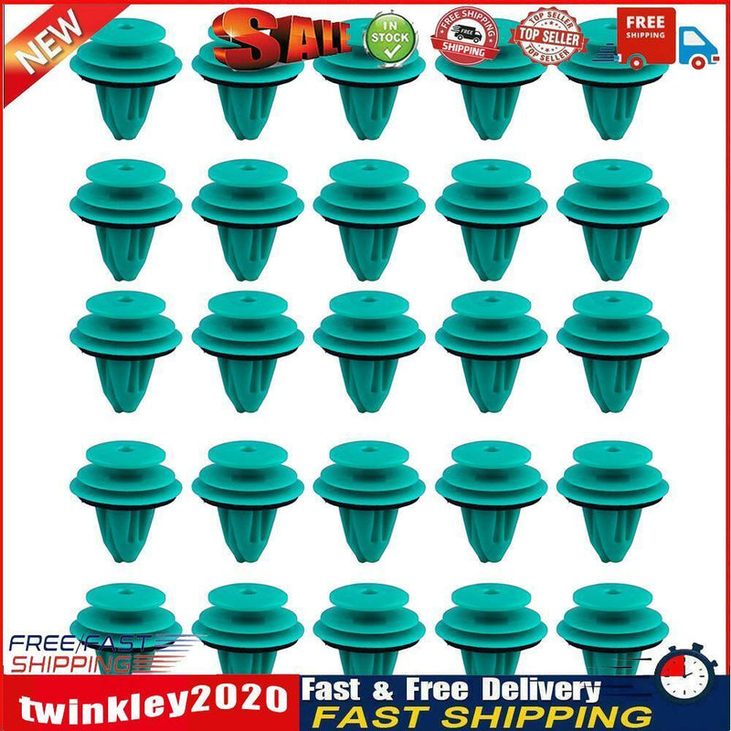 25pcs Car Door Trim Panel Nylon Clips Retainer Fastener Rivets 90467-10188 Newly