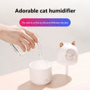 Air Humidifier Spray Cute Cat Small LED Light Mute Air Purifier (White USB)