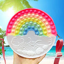 Push Bubble Rainbow Cloud Shoulder Bag Pendant Decompression Toys for Kids
