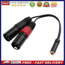 0.2m 3.5mm TRS 1/8inch Stereo Female to Dual XLR Male Y Splitter Cable Wire
