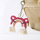 Pendant Jewelry Bag Hook Tassel Keychain Weaving Rainbow Keychains Ring Holder