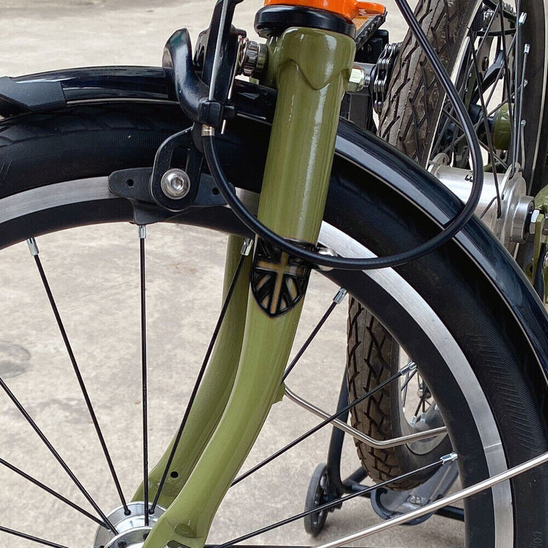 Bicycle Front Fork Protection Brake Line Protector for Brompton (Black)