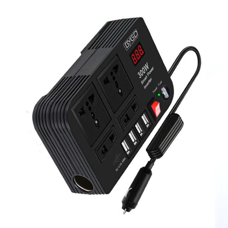 4 USB 300W DC 12V to AC 220V Car Power Inverter Charger Converter Adaper
