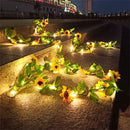 Fence Lamp Fairy String Lights Solar Powered Sunflower Lights Garden Decoration