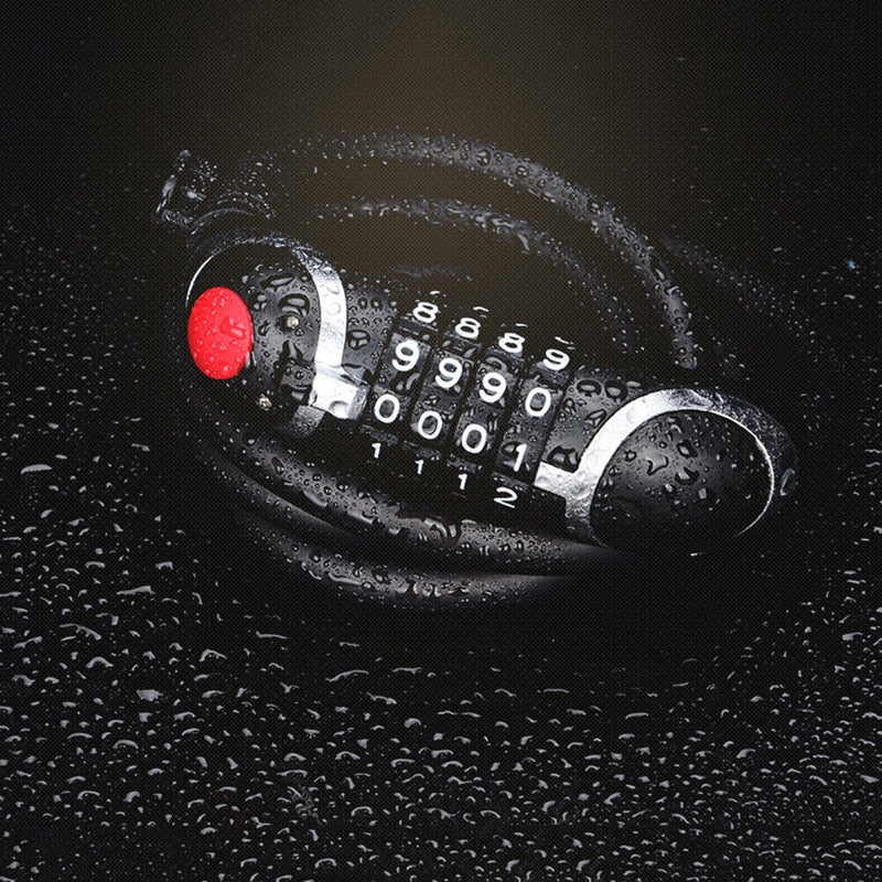 4 Digit Combination Password Lock Anti-theft MTB Road Bike Locks (1.2m) Newly