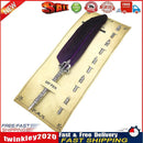Calligraphy Feather Dip Pen+5 Nib Writing Ink Quill Fountain Pen (Purple) Newly