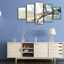 5 Panel Wall Art Decorative Painting Ocean Modern Aesthetic Poster Picture
