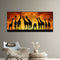 Giraffes at Sunset Oil Paint By Numbers Kits DIY Handpainted on Canvas Art