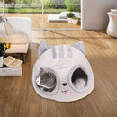 Pet Nest Kennel Semi-closed Kitty Shaped Home Small Cat Dog Sleep Rest (L) Newly