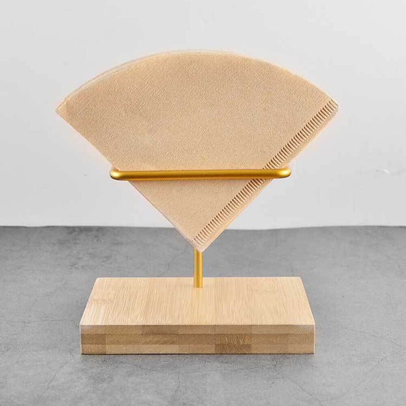 Wooden V60 Filter Paper Rack Hand Drip Coffee Filter Paper Holder Stand (A)