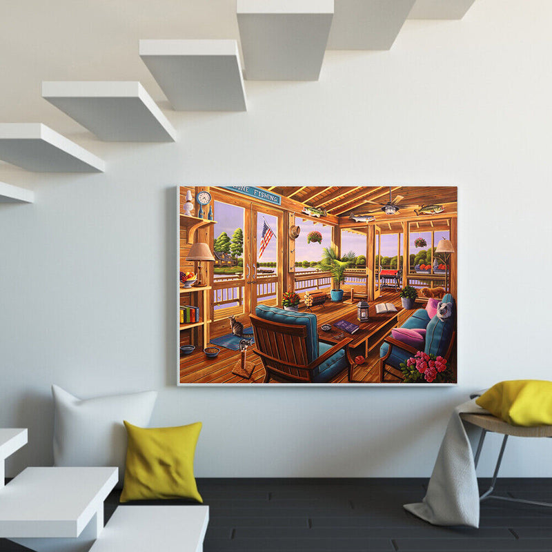Paint By Numbers for Adults Beginner House Living Room DIY Acrylic Painting Kit