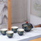 Portable Chinese Gongfu Kung Fu Tea Set Rotating Ceramic Teapot Teaware (H)